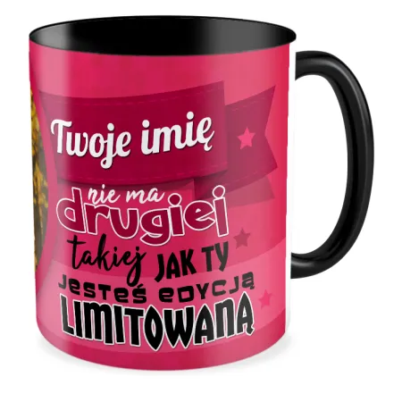 FOTO Kubek czarny 330ml dla DZIEWCZYNY